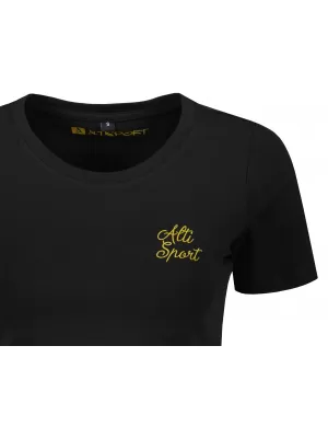 Ženska skraćena majica ALTISPORT BYB/ALW056BY042 CRNO I ZLATNO