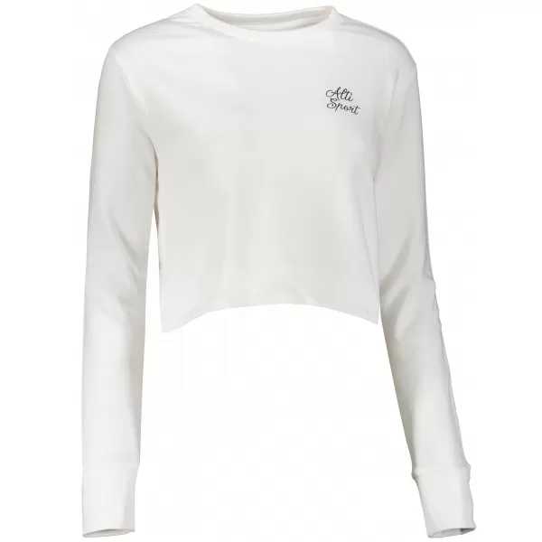  Ženski skraćeni top sweatshirt ALTISPORT BYB/ALW056BY131 BIJELA 