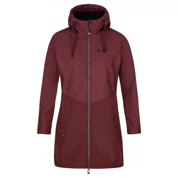  Ženski softshell kaput KILPI LASIKA-W SL0127KI TAMNOCRVENA 