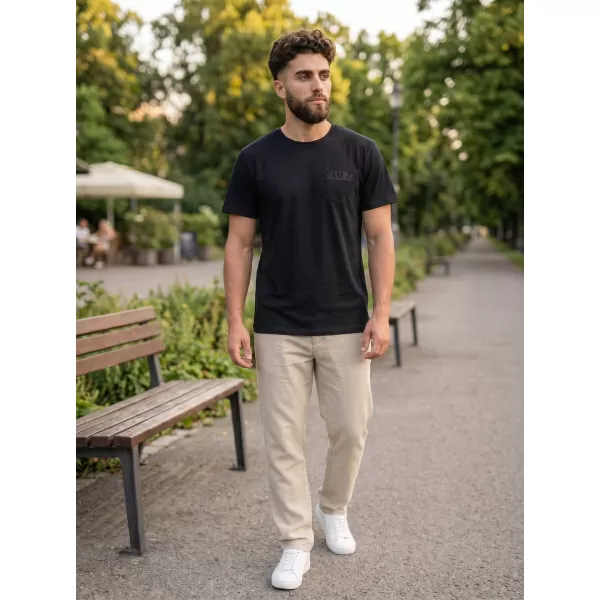  Muška majica kratkih rukava SAM 73 QUARIP MT 812 CRNA 