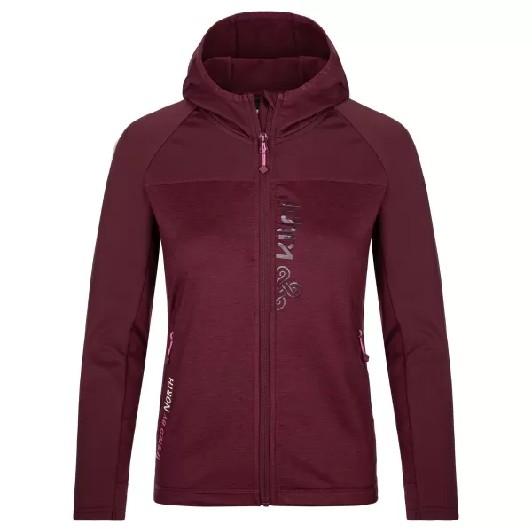  Ženski sweatshirt KILPI LAYANA-W SL0202KI TAMNOCRVENA 
