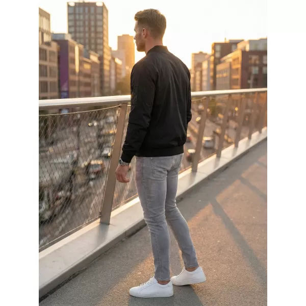  Muška bomber jakna ALTISPORT BYB/ALM002BY045 CRNO I BIJELO 