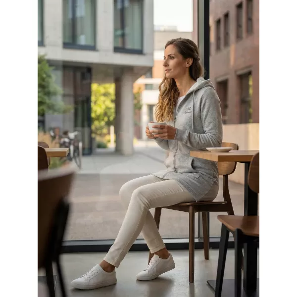  Ženska produžena majica ALTISPORT BYB/ALW056BY148 SVIJETLO SIVI ODSJAJI 