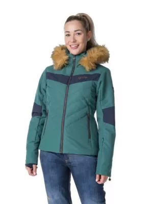 Ženska skijaška jakna KILPI ALISIA-W SL0111KI TAMNO ZELENA