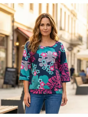 Ženski sweatshirt KIXMI ORCHID TAMNO PLAVA