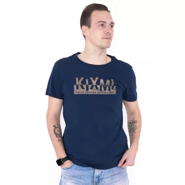  Muška majica kratkih rukava KIXMI ORLANDO TAMNO PLAVA 