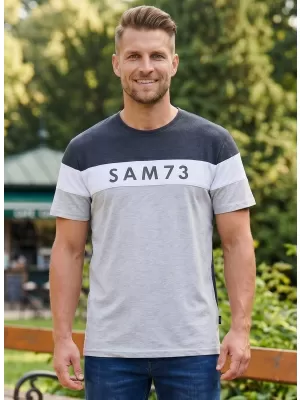 Muška majica kratkih rukava SAM 73 KAVIX MT 815 SVIJETLOSIVA