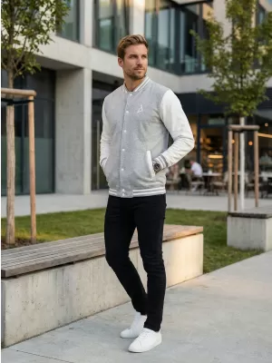 Muški sweatshirt ALTISPORT BYB/ALM002BB004 SVIJETLO SIVI ODSJAJI