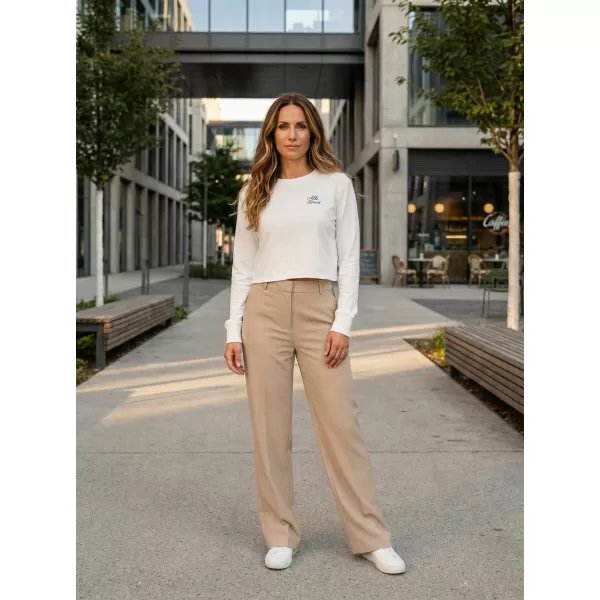  Ženski skraćeni top sweatshirt ALTISPORT BYB/ALW056BY131 BIJELA 