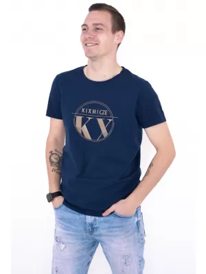 Muška majica kratkih rukava KIXMI OCTAVIO TAMNO PLAVA