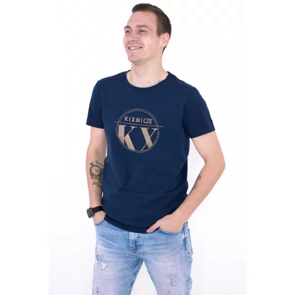  Muška majica kratkih rukava KIXMI OCTAVIO TAMNO PLAVA 
