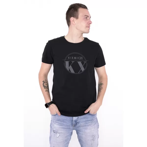  Muška majica kratkih rukava KIXMI OCTAVIO CRNO 