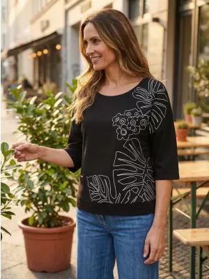 Ženski sweatshirt KIXMI ORCHID CRNO