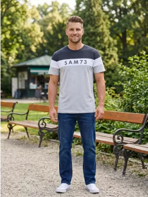 Muška majica kratkih rukava SAM 73 KAVIX MT 815 SVIJETLOSIVA
