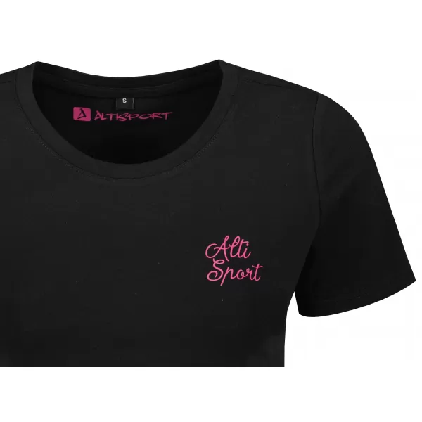  Ženska skraćena majica ALTISPORT BYB/ALW056BY042 CRNO RUŽIČASTA 