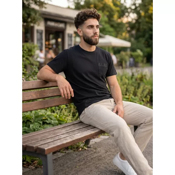  Muška majica kratkih rukava SAM 73 QUARIP MT 812 CRNA 