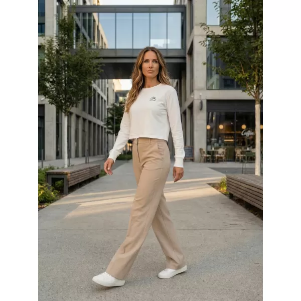  Ženski skraćeni top sweatshirt ALTISPORT BYB/ALW056BY131 BIJELA 