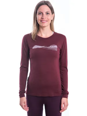 Ženska termo majica dugih rukava SENSOR MERINO AIR PT HILLS 22200011 PORT RED
