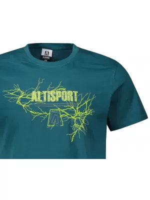 Pánské triko ALTISPORT CARRYOVER ALM165129 PETROLEJOVÁ