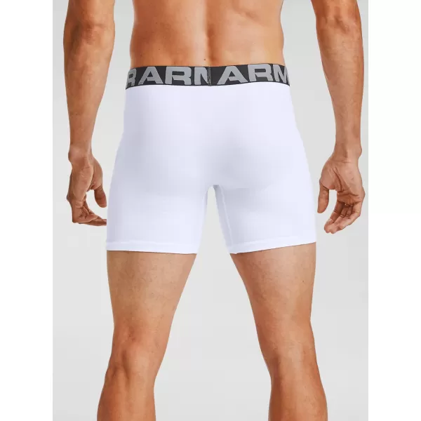  Muške bokserice UNDER ARMOUR CHARGED COTTON 6IN 3 PACK 1363617-100 BIJELA 