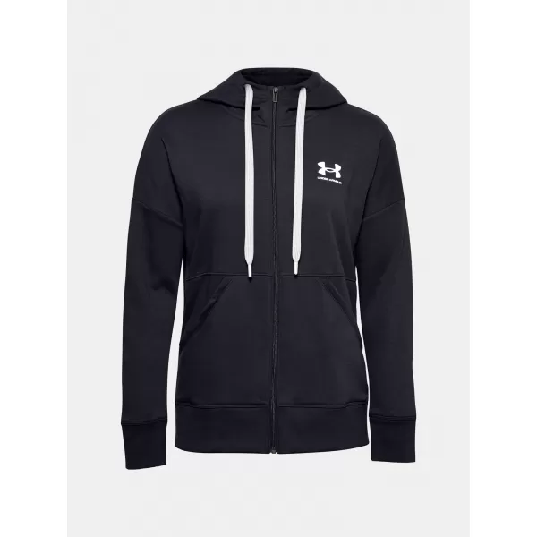  Ženski sweatshirt UNDER ARMOUR RIVAL FLEECE FZ HOODIE 1356400-001 CRNA 