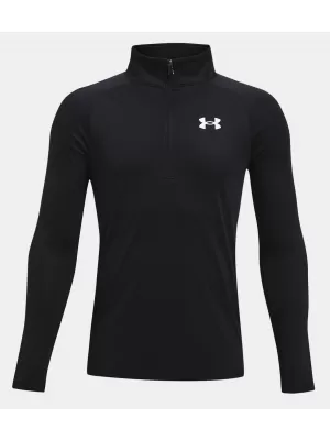 Majica za dječake UNDER ARMOUR TECH 2.0 1/2 ZIP 1363286-001 CRNA