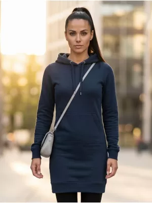Ženska produžena majica MALFINI SNAP 419 TAMNOPLAVA