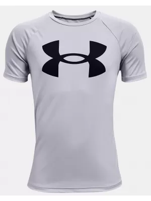 Majica za dječake UNDER ARMOUR TECH BIG LOGO SS 1363283-011 SIVA