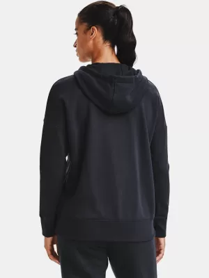 Ženski sweatshirt UNDER ARMOUR RIVAL FLEECE FZ HOODIE 1356400-001 CRNA