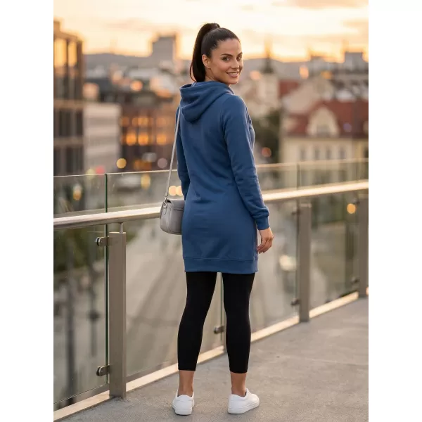  Ženska produžena majica MALFINI SNAP 419 PONOĆNO PLAVA 