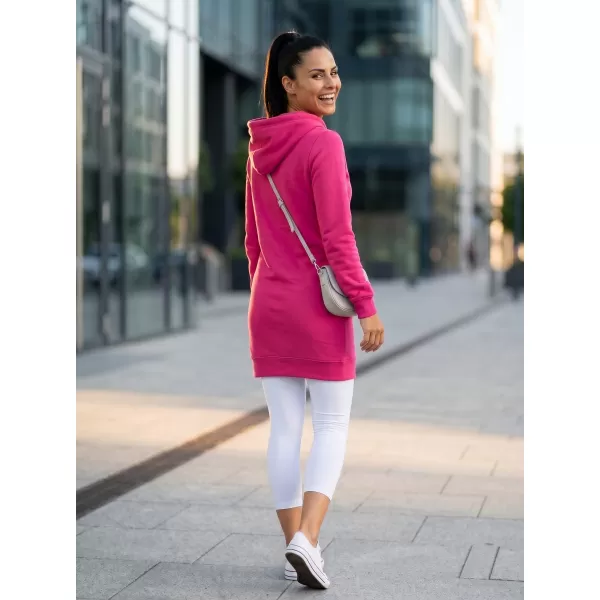 Ženska produžena majica MALFINI SNAP 419 MAGENTA 