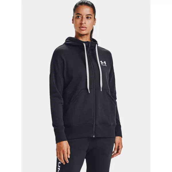  Ženski sweatshirt UNDER ARMOUR RIVAL FLEECE FZ HOODIE 1356400-001 CRNA 