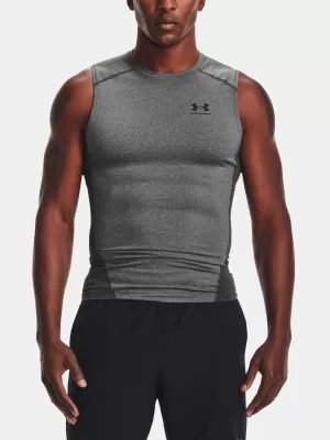 Muška kompresijska majica bez rukava UNDER ARMOUR HG ARMOUR COMP SL 1361522-090 SIVA