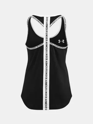 Majica bez rukava za djevojku UNDER ARMOUR KNOCKOUT TANK 1363374-001 CRNA
