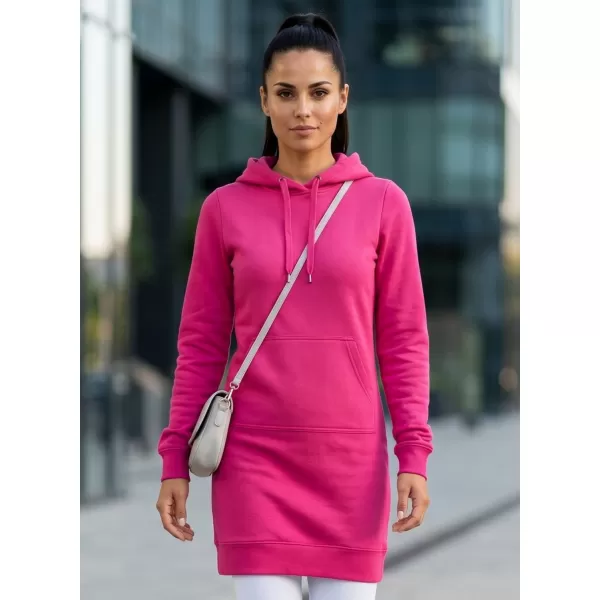  Ženska produžena majica MALFINI SNAP 419 MAGENTA 