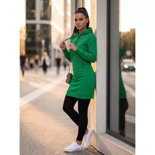  Ženska produžena majica MALFINI SNAP 419 SREDNJE ZELENA 