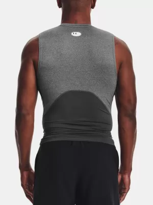Muška kompresijska majica bez rukava UNDER ARMOUR HG ARMOUR COMP SL 1361522-090 SIVA