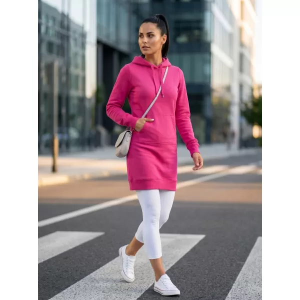  Ženska produžena majica MALFINI SNAP 419 MAGENTA 