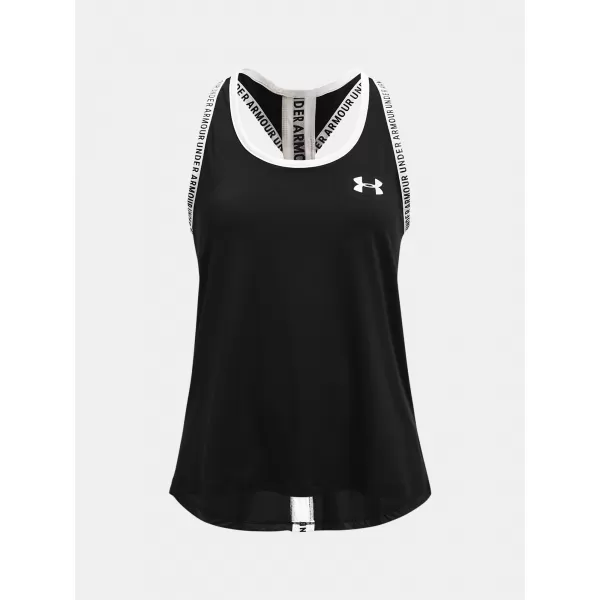  Majica bez rukava za djevojku UNDER ARMOUR KNOCKOUT TANK 1363374-001 CRNA 