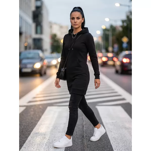  Ženska produžena majica MALFINI SNAP 419 CRNA 