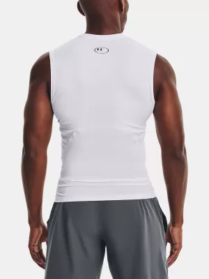 Muška kompresijska majica bez rukava UNDER ARMOUR HG ARMOUR COMP SL 1361522-100 BIJELA
