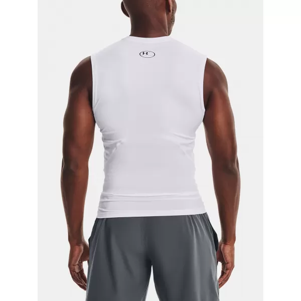  Muška kompresijska majica bez rukava UNDER ARMOUR HG ARMOUR COMP SL 1361522-100 BIJELA 