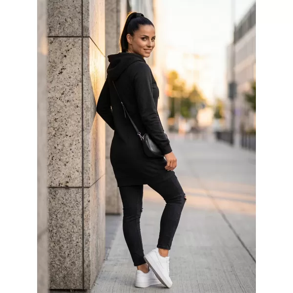  Ženska produžena majica MALFINI SNAP 419 CRNA 
