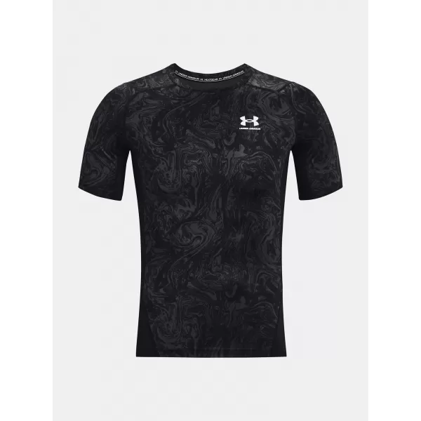 Muška majica kratkih rukava UNDER ARMOUR UA HG ARMOUR COMP PRINT SS 1370324-001 CRNA 