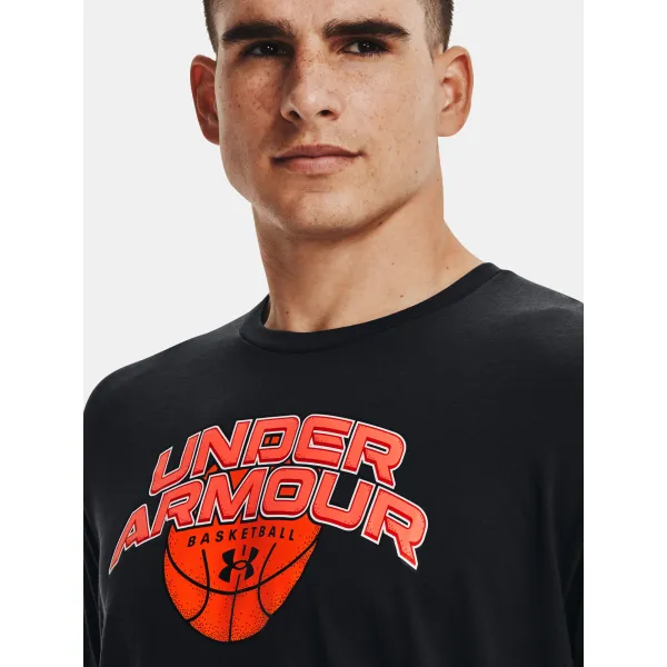  Muška majica kratkih rukava UNDER ARMOUR UA BBALL BRANDED WRDMRK SS 1370233-001 CRNA 