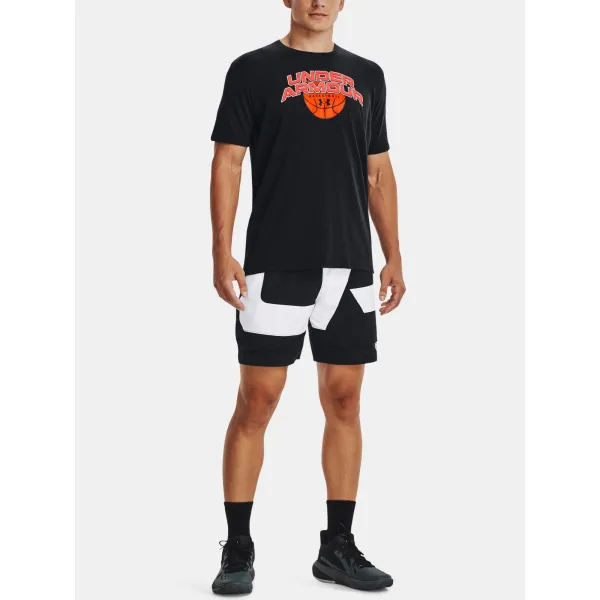  Muška majica kratkih rukava UNDER ARMOUR UA BBALL BRANDED WRDMRK SS 1370233-001 CRNA 