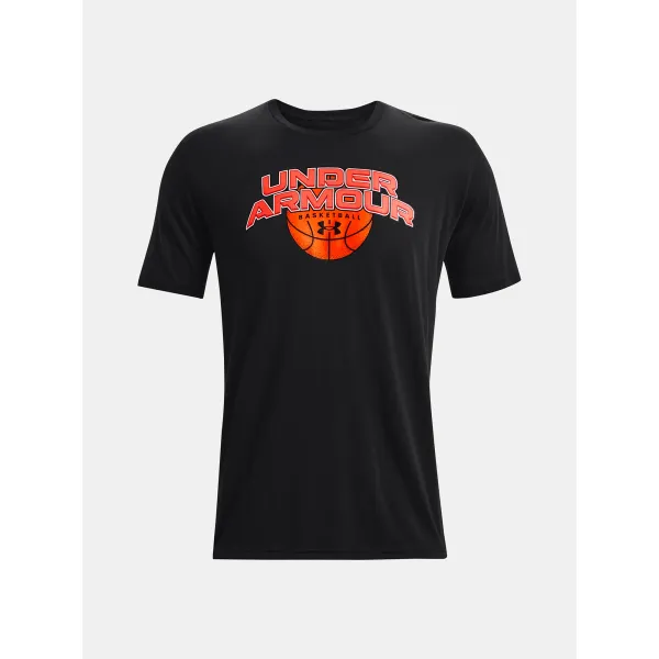  Muška majica kratkih rukava UNDER ARMOUR UA BBALL BRANDED WRDMRK SS 1370233-001 CRNA 