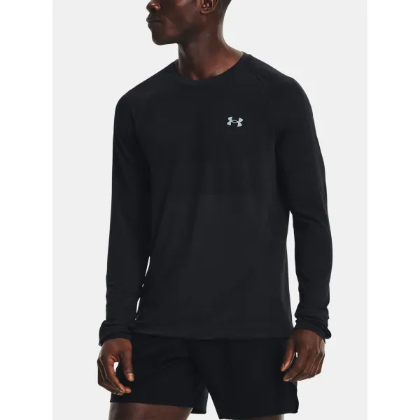  Muška majica kratkih rukava UNDER ARMOUR UA SEAMLESS RUN LS 1366500-001 CRNA 