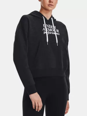 Ženski sweatshirt UNDER ARMOUR ESSENTIAL SCRIPT HOODIE 1374107-001 CRNA