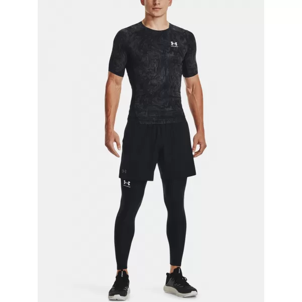  Muška majica kratkih rukava UNDER ARMOUR UA HG ARMOUR COMP PRINT SS 1370324-001 CRNA 